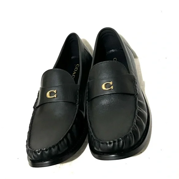 Coach Jolene Black Leather Loafer Shoe Size 11 - Picture 7 of 15